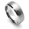 thumbnail image 2 of Men Women Tungsten Carbide Wedding Band Ring 8mm Comfort Fit Beveled Edges Domed Tungsten Ring, 2 of 3