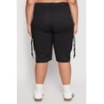 thumbnail image 4 of Womens Plus Size Tie Cargo Pocket Bermuda Shorts, 4 of 4