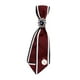 thumbnail image 5 of Corbata elegante con clip para mujer, estilo retro, decoración, lazo de seda, cinta blanco rojo, 5 of 9