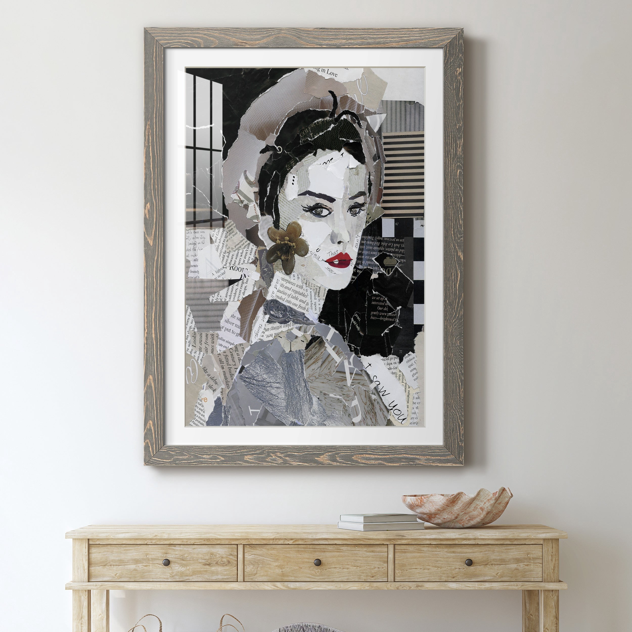 Runway Pause - Premium Framed Print - Distressed Barnwood Frame - Ready to Hang
