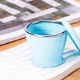 thumbnail image 4 of Vaso de agua plegable de silicona de 200 ml con tapa y cuerda colgante, vaso portátil para viajes y campamentos para bebidas calientes y frías, verde, azul, rosa, morado, 4 of 7