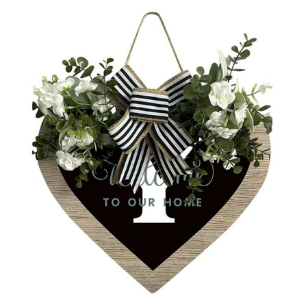 

Handmade Decorations Wall Arr Outdoor Wooden Decorations Things for Living Room Candle Wall Scones Christmas Decorations for Home A Z Last Name Heart Shaped Front Door Sign Wreath Front Door 26