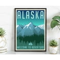 thumbnail image 1 of Pera Print Retro Style Travel Poster, Alaska, Vintage Rustic Poster Print, Home Office wall Decoration, Alaska State Map Poster, Unframed Poster Print - 12*18 inches, 1 of 4