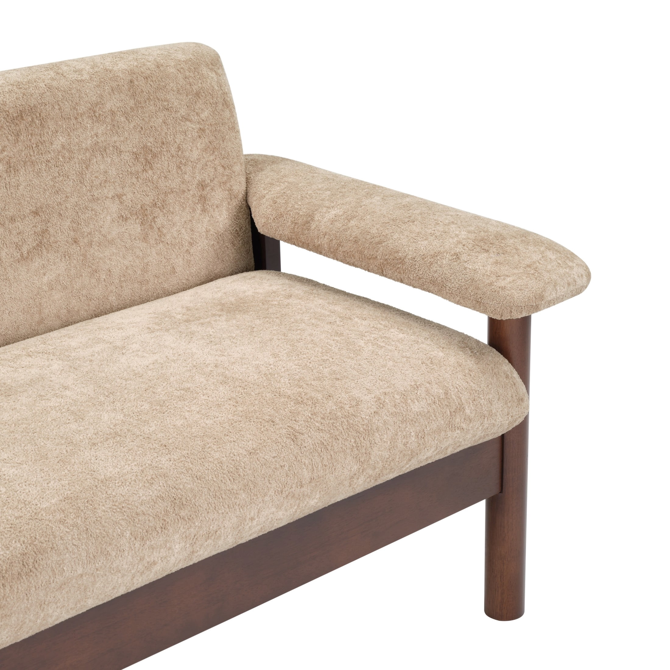 Christopher Knight Home 70" Modern Sofa, Chenille Upholstered Couch with Pillow Top Arms, Light Brown