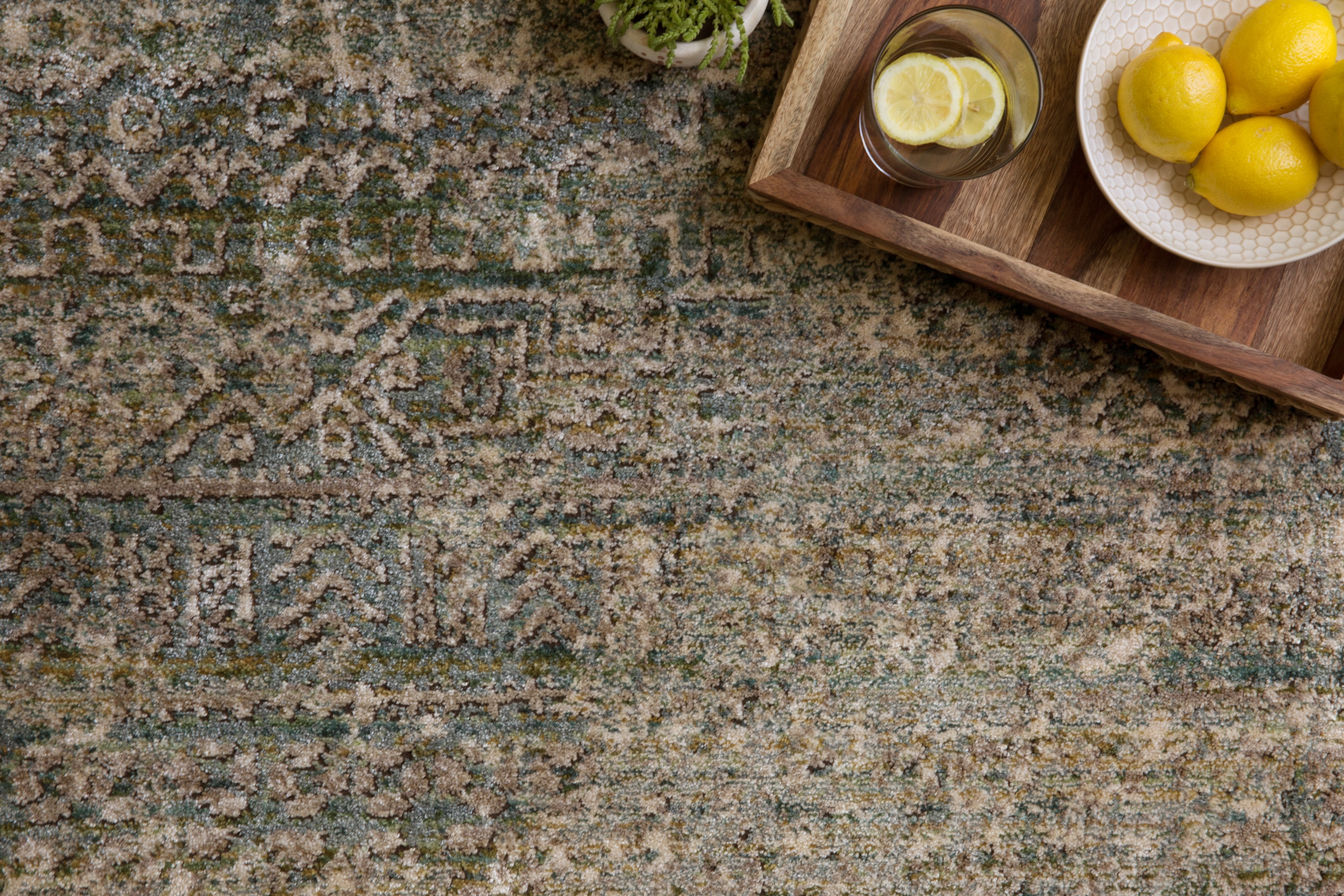 Loloi Javari Ivory / Sea Power Loomed Area Rug, JV-05 Design, 12' x 15'