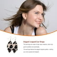 thumbnail image 3 of Linyer Leopard Print Earrings Charming Fashion Accessory Female Jewelry Adornment Dual-sided Water Drop Ear Dangles Birthday Gift Type 13, 3 of 3