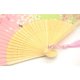 thumbnail image 4 of Abanicos plegables de mano con marco de bambú - Estilo retro vintage chino / japonés oriental hecho a mano, 4 of 5