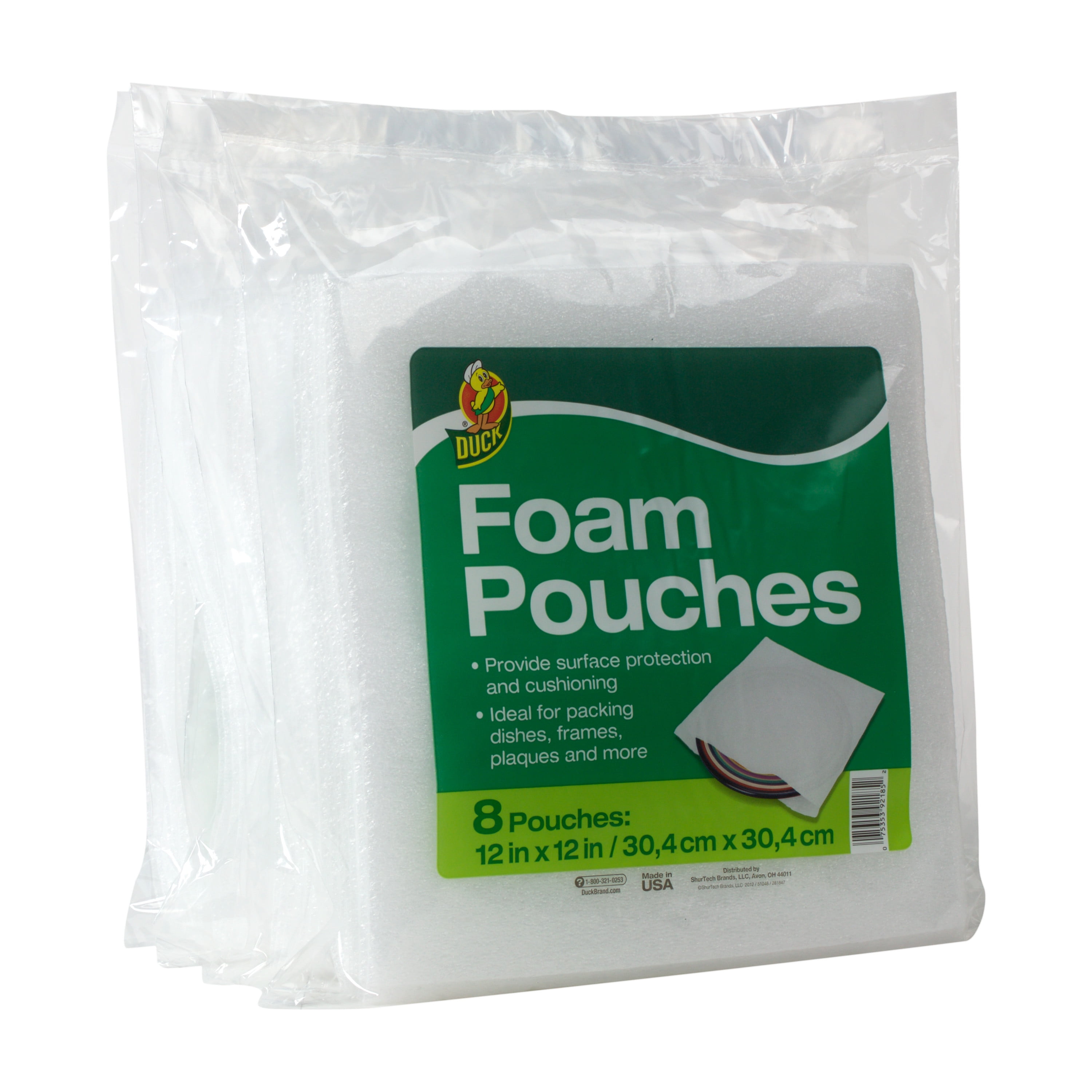 White Flush Cut Foam Pouches 150/Case 8 x 12