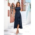 thumbnail image 4 of AURA Plus Size Women Sequin Formal Party Dress Flutter Short Sleeve Wedding Cocktail Long Evening Dress, 4 of 7