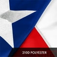 thumbnail image 5 of G128 3 Pack: Texas TX State Flag | 16x24 In | ToughWeave Series Embroidered 300D Polyester | Embroidered Design, Indoor/Outdoor, Brass Grommets, 5 of 8