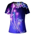 thumbnail image 4 of Blusa de manga corta con cuello en V informal para mujer a la moda, camisetas de verano Pompotops hkajfhjk462101, 4 of 5