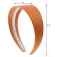 thumbnail image 5 of Motique Accessories Orange 2 inch Wide Satin Hard Head Band with No Teeth, 5 of 5
