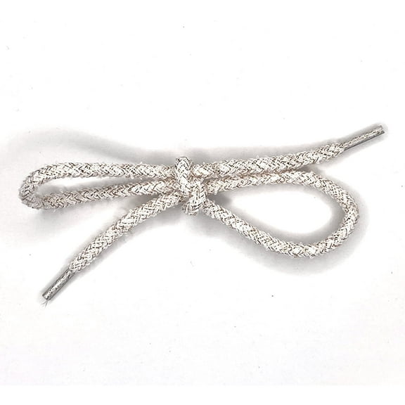 2 Pairs Glitter Metallic Shiny Shoe Laces, 5MM Round Sequin Shoelaces Shoestrings for Sneakers Boots - 47 inch / 120 cm