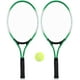 thumbnail image 4 of N/H Juego de 2 raquetas de tenis para adolescentes con pelota gratis para entrenar tenis Material de acero superior de fibra de carbono Cuerda de tenis verde Jormftte CZYD-ST63-1, 4 of 4