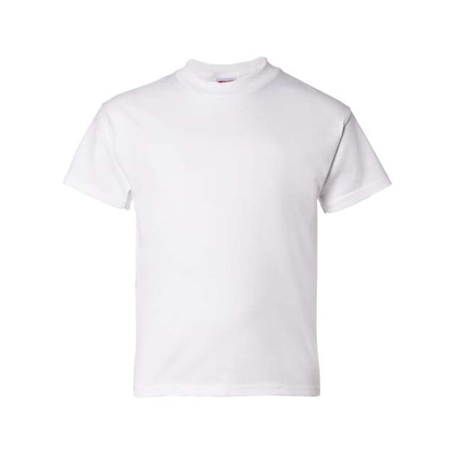 Hanes Boys' TAGLESS®, ComfortSoft®, camiseta con cuello redondo, XL, blanco hanes 5480