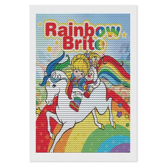 Rainbow Bri-te Picture Paintings Canvas Diamond Art Prints Wall Decoration DIY Full Drill Diamond Dots Home Gifts