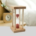 thumbnail image 3 of EeaseCA Mini Hourglass Timer Sandglass One Minute Sand Timer Sand Clock Home Decor Kids Gift (Red Sand), 3 of 8