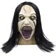 thumbnail image 1 of Horror Crying Woman Mask with Wigs, Latex Creepy Scary Evil Female Ghost Devil Full Head Mask Halloween Cosplay Props, 1 of 5