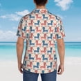 thumbnail image 3 of Lsque Cartoon Poodle Dog pattern Hawaiian Shirt for Men, Unisex Summer Beach Casual Short Sleeve Button Down Shirts-Small, 3 of 9