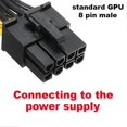 thumbnail image 4 of 2x Pci-e 8 Pin Male To Dual 8 Pin (6+2) Male Pci Express Power Cable For Modular Power Supply Cable, 4 of 5