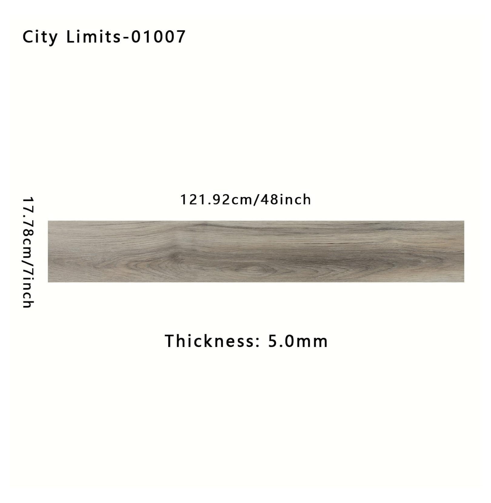 7 x inch Luxury Vinyl Flooring Click Lock Floating Floor, 23.9Square Feet, Edinburgh