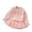 Pink, variant on Girls Knit Sweater Dress Two-Piece Outfit with Puff Sleeve Top and Puffy Skirt, Korean-Style Winter Holiday Baby Toddler Set