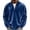 Navy, variant on Qualvora Mens Velour Quarter Zip Pullover, Long Sleeve Stand Collar Sweatshirt with Metal Zipper, Loose Fit Solid Color Top, Fall Winter Party Night Out Wear for Men