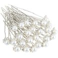 thumbnail image 1 of Horquillas para el pelo con perlas de boda para peinado de novia, 40 unidades, horquillas de cristal con flores para accesorios de pelo de novia y baile de graduación, horquillas en forma de, 1 of 5