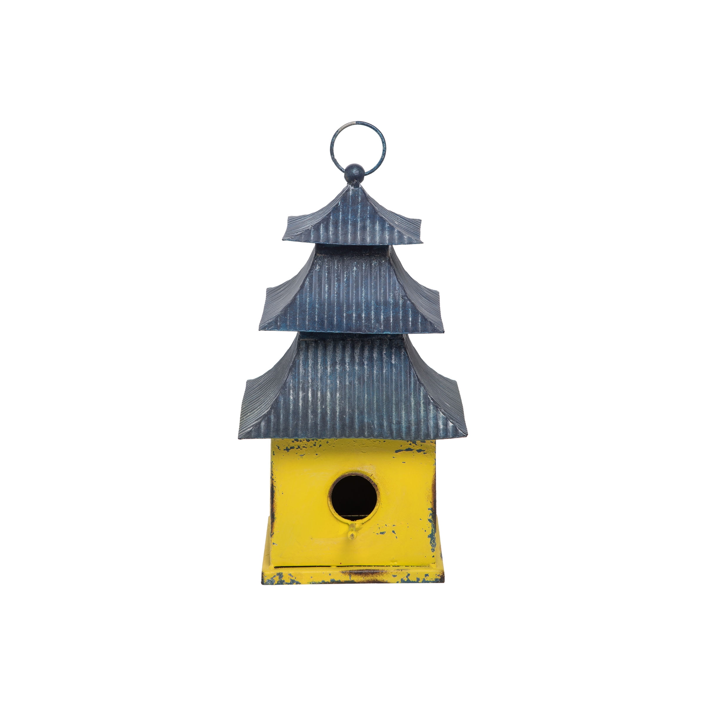 Foreside Home & Garden Multicolor Metal Pagoda House Decorative