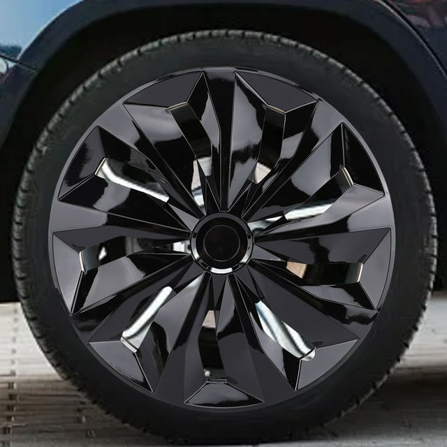14in Hubcaps, 4 Pcs ABS Universal Fit Snap On R14 Wheel Rim Covers for Most Cars Truck SUV