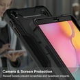 thumbnail image 5 of Dteck Galaxy Tab A 10.1 2019 Case with Screen Protector, Heavy 3 IN 1 Rugged Shockproof Case Kickstand Protective Cover for Samsung Galaxy Tab A 10.1 2019 release SM-T510 T515, Black, 5 of 9