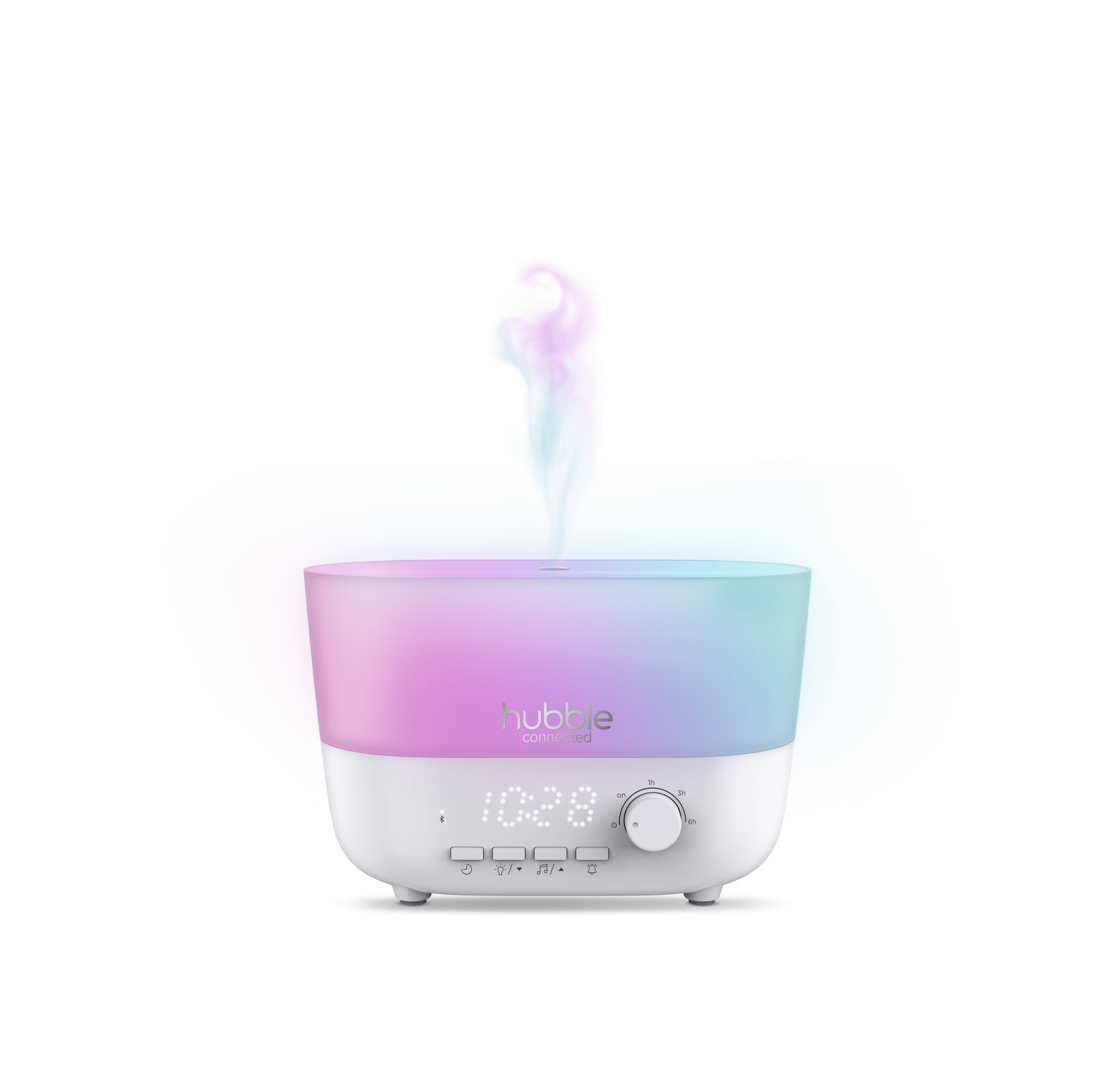Hubble Connected Hubble 5-in-1 Humidifier with Aroma Diffuser, Speaker, Night Light, and Clock