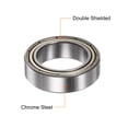 thumbnail image 4 of Uxcell 63803-2RS Deep Groove Ball Bearing 17 x 26 x 7mm Hign Carbon Chrome Steel Z1 Double Metal Shielded Bearing, 4 of 5