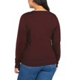 thumbnail image 3 of Segments Womens Merino Wool Long Sleeve Crewneck Top Tawny Port Small, 3 of 3
