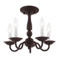 thumbnail image 3 of 5011-01 Livex Lighting Williamsburgh - 5 Light Convertible Mini Chandelier in Traditional Style - 13 Inches wide by 11 Inches high-Antique Brass, 3 of 7