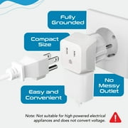 Ceptics CT-9 European Schuko German, France Travel Adapter Plug - Type E/F (3-Pack)