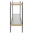 thumbnail image 4 of Uttermost Empire Contemporary Iron Metal/Glass Console Table in Gold/Clear, 4 of 6