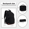 thumbnail image 3 of Forestfish Teen Backpack Set with Insulated Lunch Bag & Pencil Case, Water-Resistant Nylon School Bag（Solid Color/Black）, 3 of 7