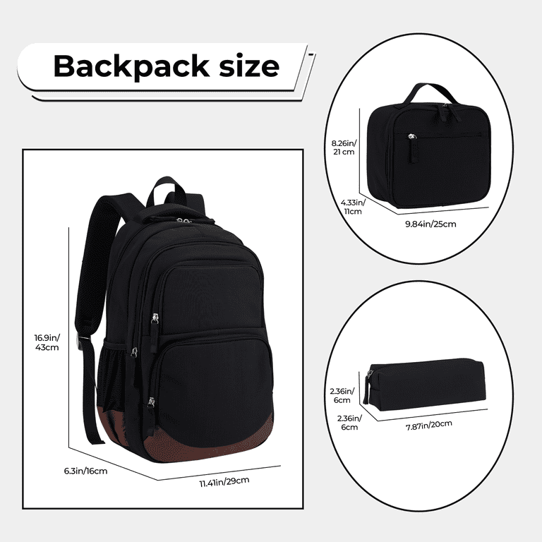 SIMDOO 17 Inch Printed Backpack 3 Pieces Set with Insulated  display picture 2