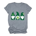 thumbnail image 3 of Womens Shamrock Top,Womens St Patricks Day Cute Gnomes Shirt Short Sleeve Round Neck Tshirt,Women's St Patrick's Day T-Shirt Lucky Irish Shamrock Graphic Tees Tops, 3 of 5
