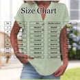 thumbnail image 2 of Chiccall Womens Plus Size Tops Fashion Casual Plaid Cotton Linen Shirts V Neck Buttons Short Sleeve Tunic Blouse Summer Tops for Women 2026, 2 of 7