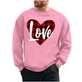 thumbnail image 2 of PNTUTB Men's Casual Long Sleeve Crew Neck Fashion Valentine's Day Print Loose Comfortable Pullover Sweatshirts, 2 of 6