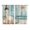 Teal, variant on Coastal Nautical Kitchen Curtains 84 Inch Length, Summer Beach Wave Starfish Shell Grommet Top Bedroom Living Room Curtains, Light Filtering Cafe Curtain Drapes 2 Panels Set 84''x84''