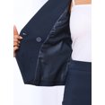 thumbnail image 6 of DARING DIVA 2Pcs Women's Office Double Breasted Blazer Pencil Skirt Set XL Blue, 6 of 6