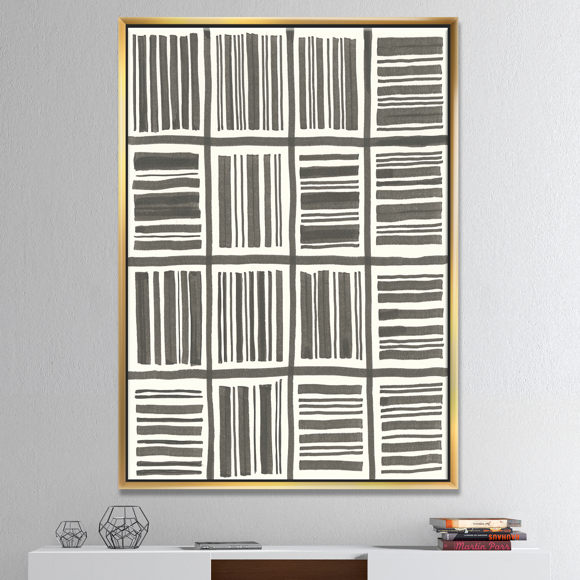 Designart ' Minimalist Graphics I ' Transitional Framed Canvas