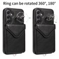 thumbnail image 3 of Allytech Galaxy A34 5G Case Wallet with Cards Holder & Detachable Shoulder Strap, Ring Holder Kickstand Vintage PU Leather Shockproof Wallet Case Cover for Samsung Galaxy A34 5G - Black, 3 of 14