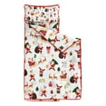 thumbnail image 2 of White Christmas Santa and Gift Pattern Toddler Nap Mats for Kids Preschool,50"x20" Sleeping Mat Bag or Kids,Toddler Sleeping Bag,Toddler Nap Mat or Daycare, 2 of 6