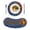 Multicolor, variant on Blue Red Yellow Round 13 Inch Placemats Set of 8, Modern Colored Rainbow Stained Glass HeatResistant Non Slip Place Mats for Dining Table, Wipeable Braided Kitchen Table Mats for Housewarming