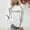 White, variant on ZSQDM Women's Hoodless Sweatshirt Hoodie and Sweatpants Set for Women Women's Casual it is a Loose and Comfortable Sports Shirt with Print Polyester Women Blending Sweatshirt (M)