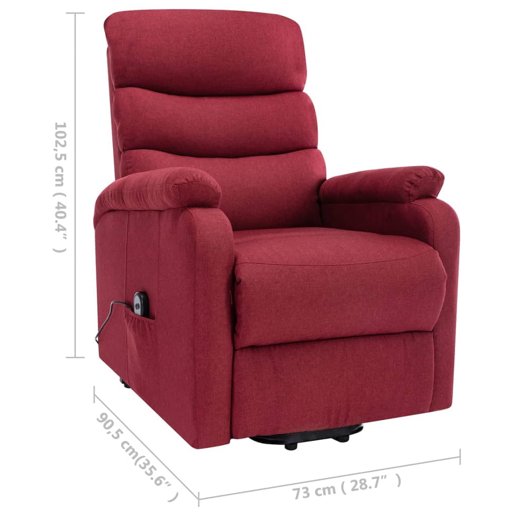 vidaXL Power Lift Recliner Electric Lift Chair for Home Theater Cinema Fabric